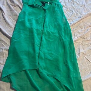 H&M Vibrant Green High Low Skirt